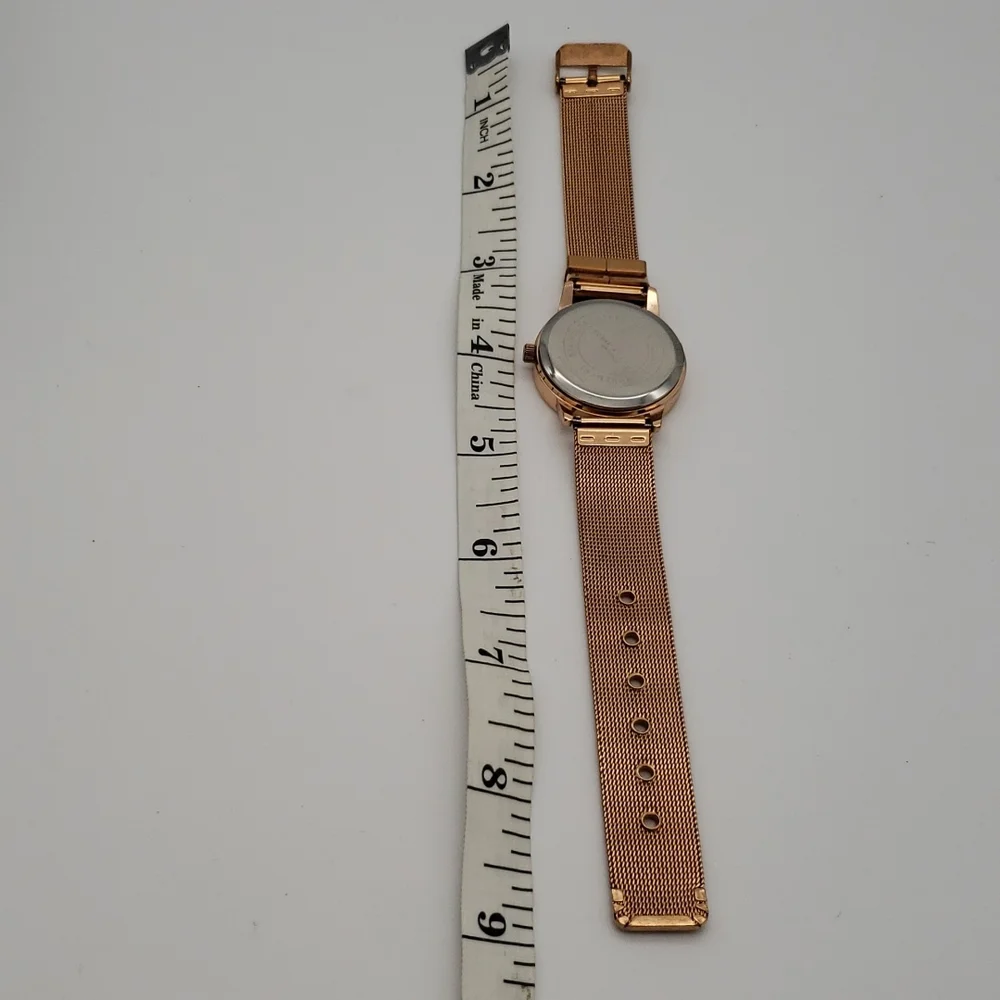 Eddie Borgo The Soho Rose Gold Watch-Woven Strap Quartz Movement